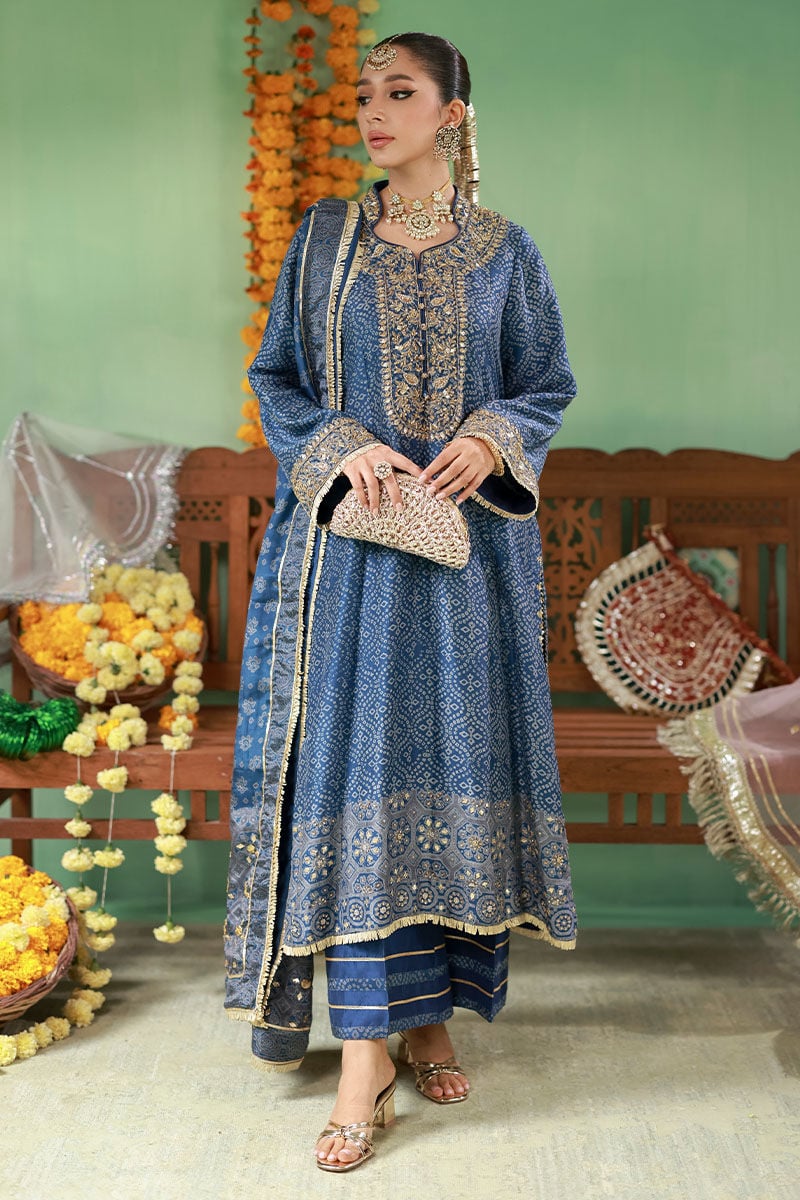 03-Piece Lawn Suit With Embroidery - Ready To Wear