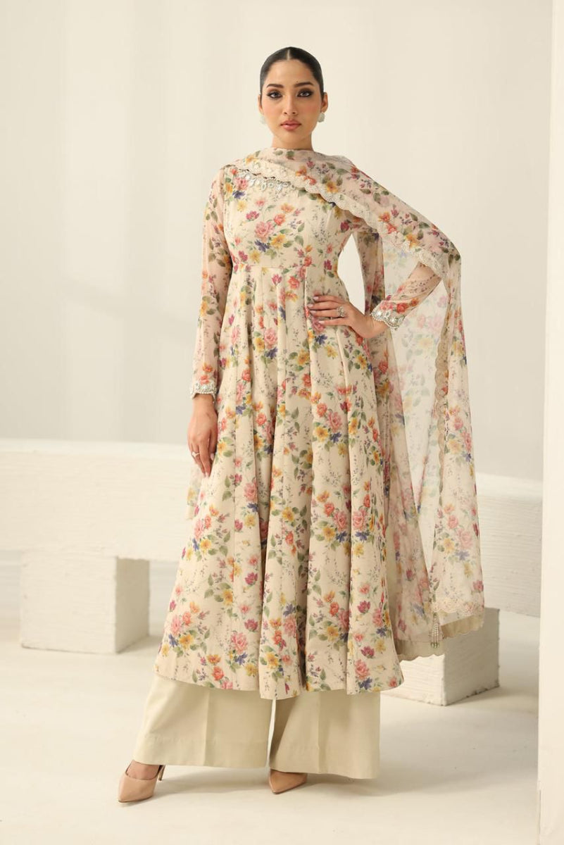 03-Piece Printed Lawn Suit - Ready To Wear