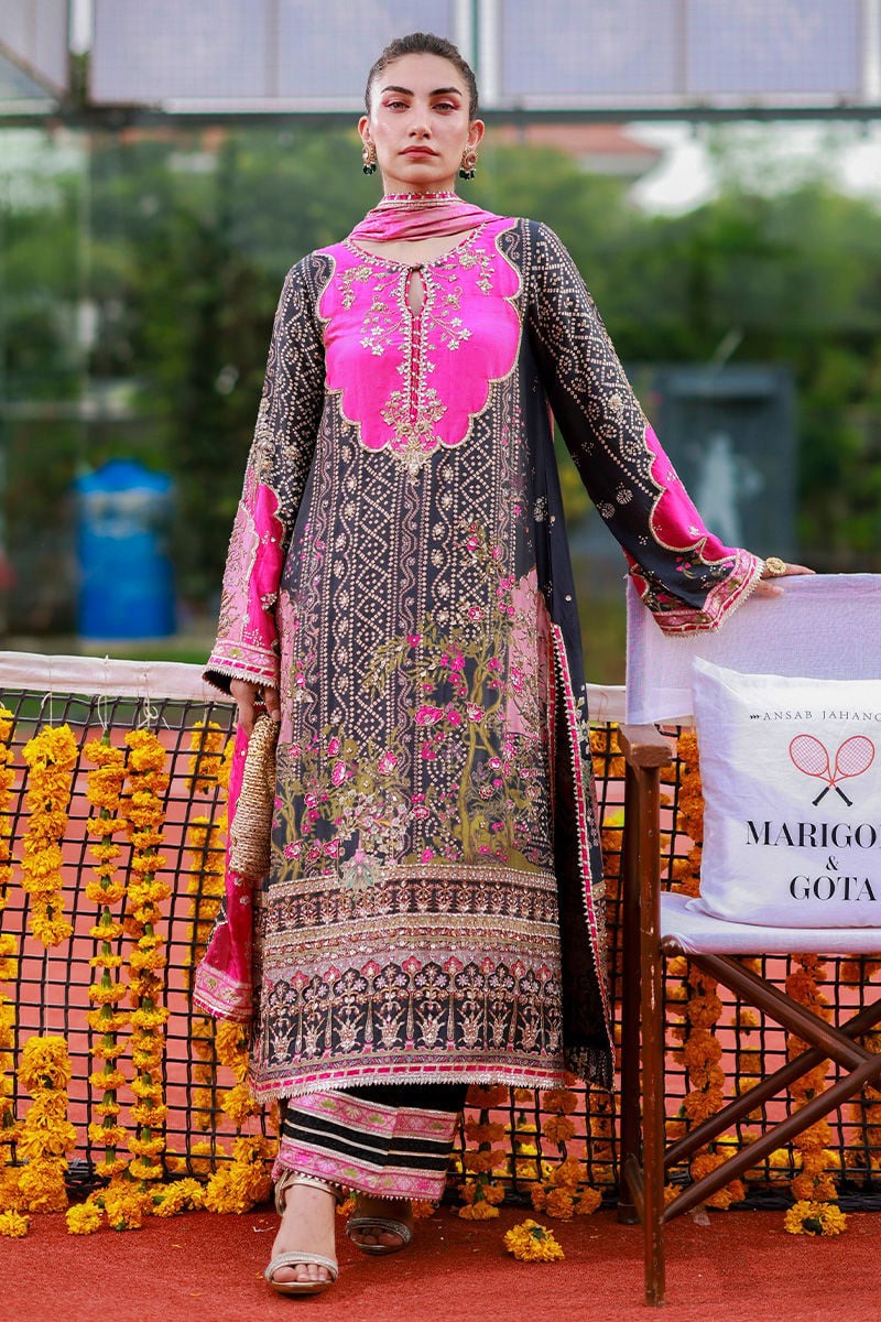03-Piece  Suit With Embroidery - Ready To Wear