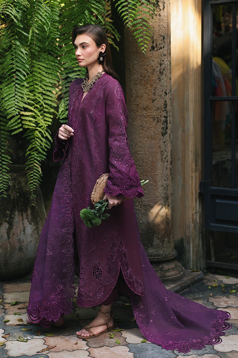 03-Piece Cotton Suit With Chikankari Embroidery - Ready To Wear