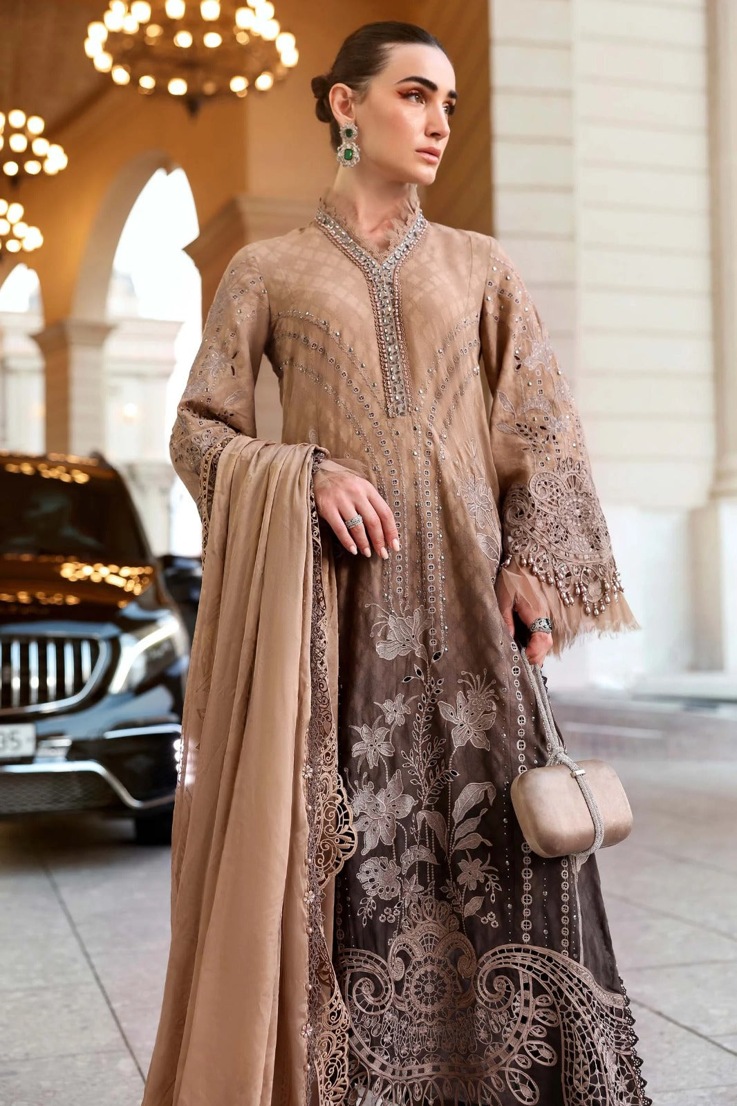 03-Piece Cotton Suit With Chikankari Embroidery - Ready To Wear