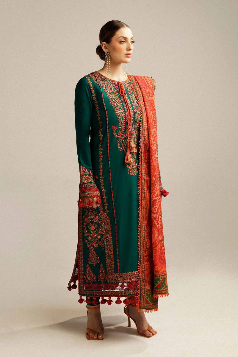 03-Piece Lawn Suit With Embroidery - Ready To Wear