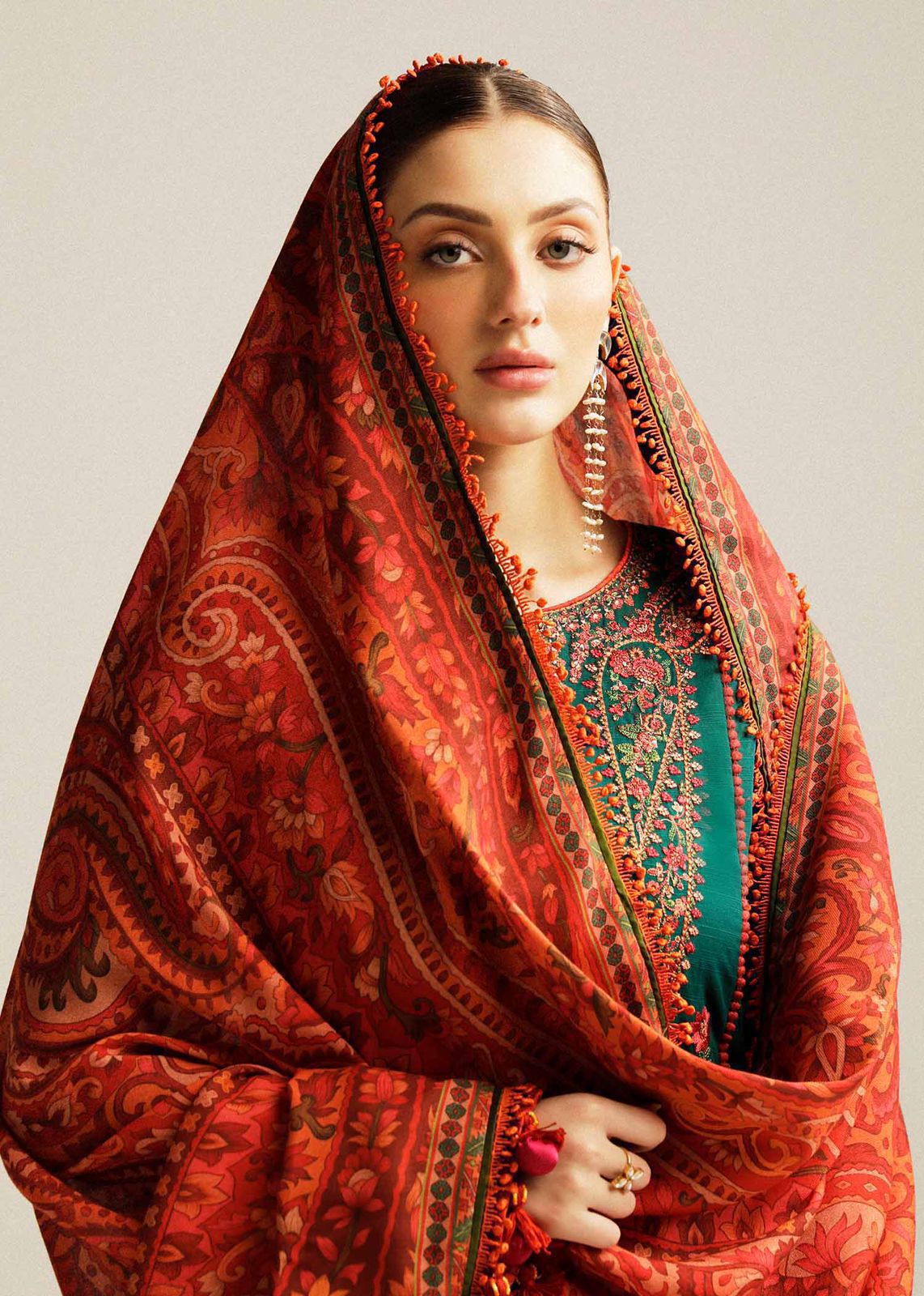 03-Piece Lawn Suit With Embroidery - Ready To Wear