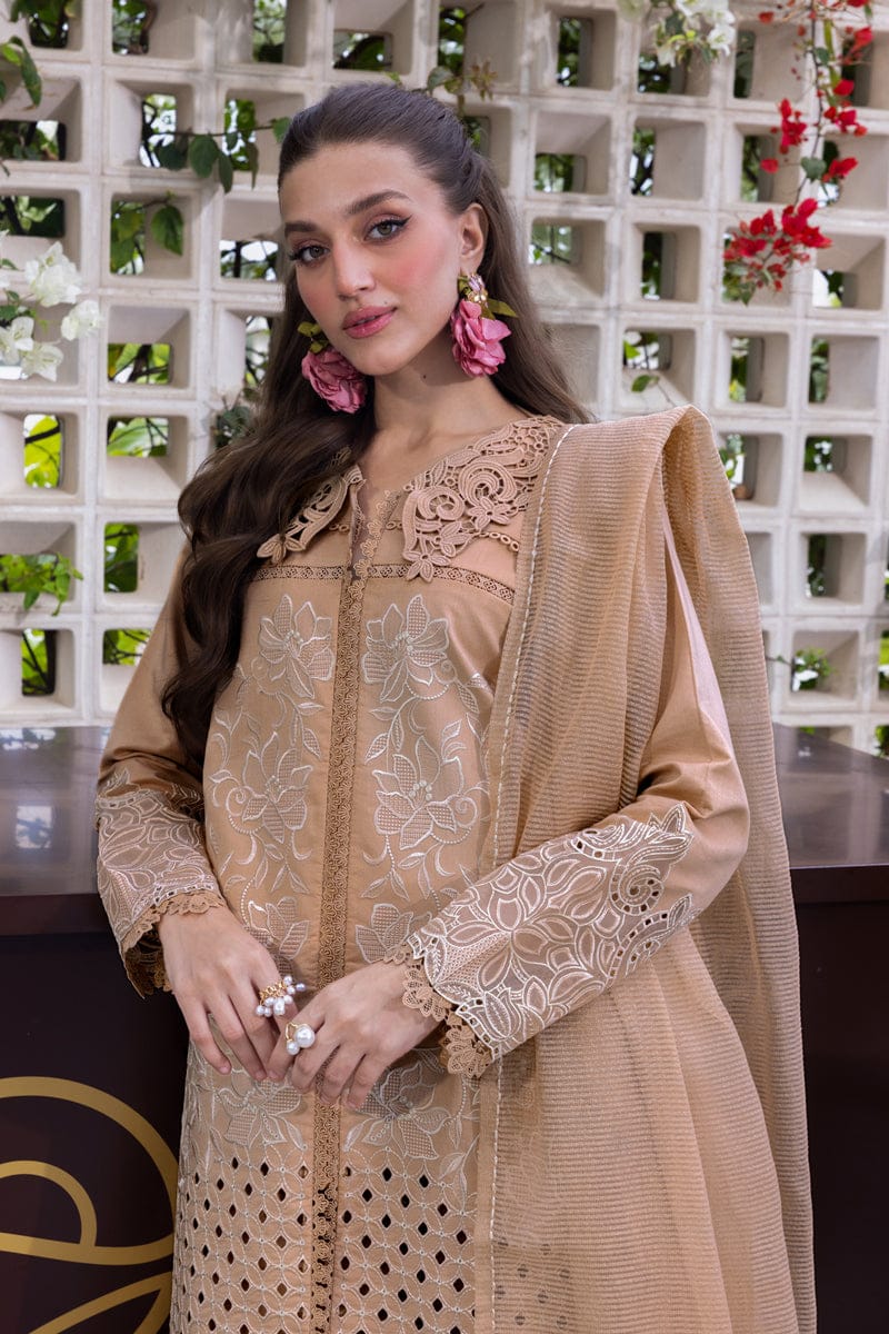 03-Piece Cotton Suit With Chikankari Embroidery - Ready To Wear