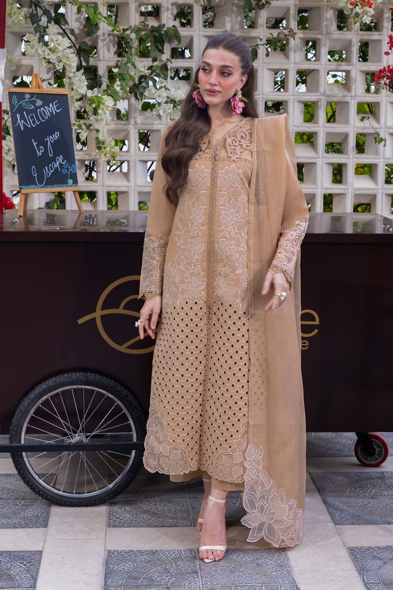 03-Piece Cotton Suit With Chikankari Embroidery - Ready To Wear