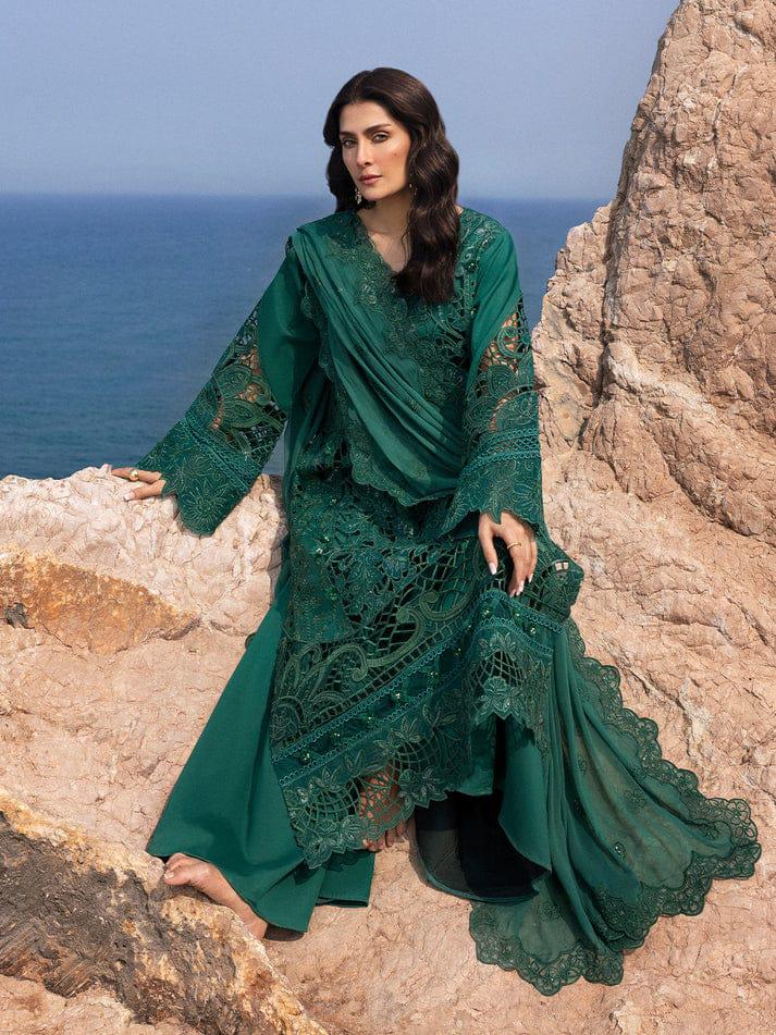 03-Piece Cotton Suit With Chikankari Embroidery - Ready To Wear