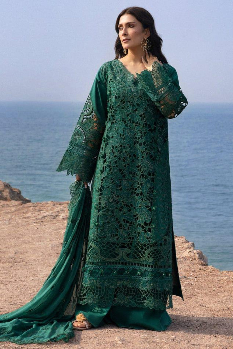 03-Piece Cotton Suit With Chikankari Embroidery - Ready To Wear