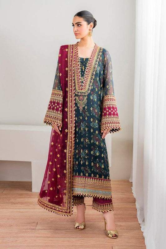 03-Piece Chiffon Suit With Sequin Work | Ready To Wear