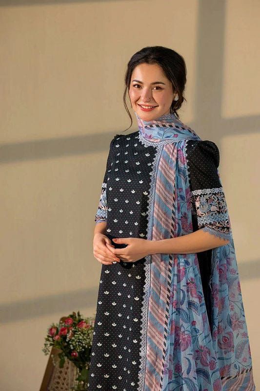 03-Piece Printed Lawn Suit With Embroidery | Ready To Wear