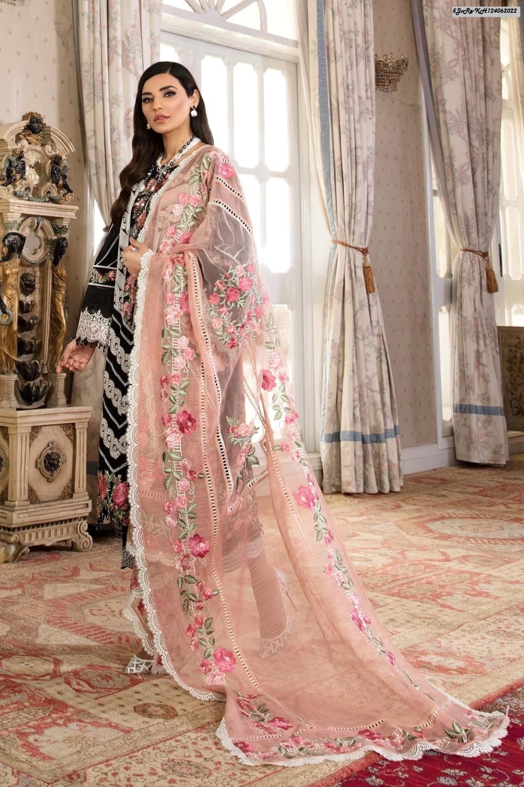 03-Piece Lawn Suit With Schiffli Embroidery | Ready To Wear