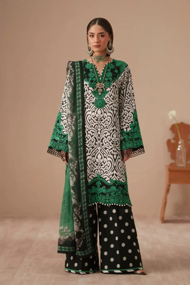 03-Piece Printed Lawn With Embroidery | Ready To Wear