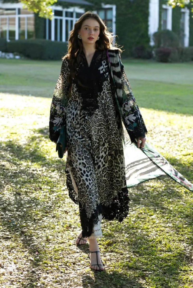03-Piece Printed Lawn Suit With Embroidery | Ready To Wear