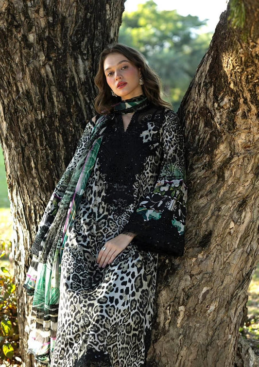03-Piece Printed Lawn Suit With Embroidery | Ready To Wear