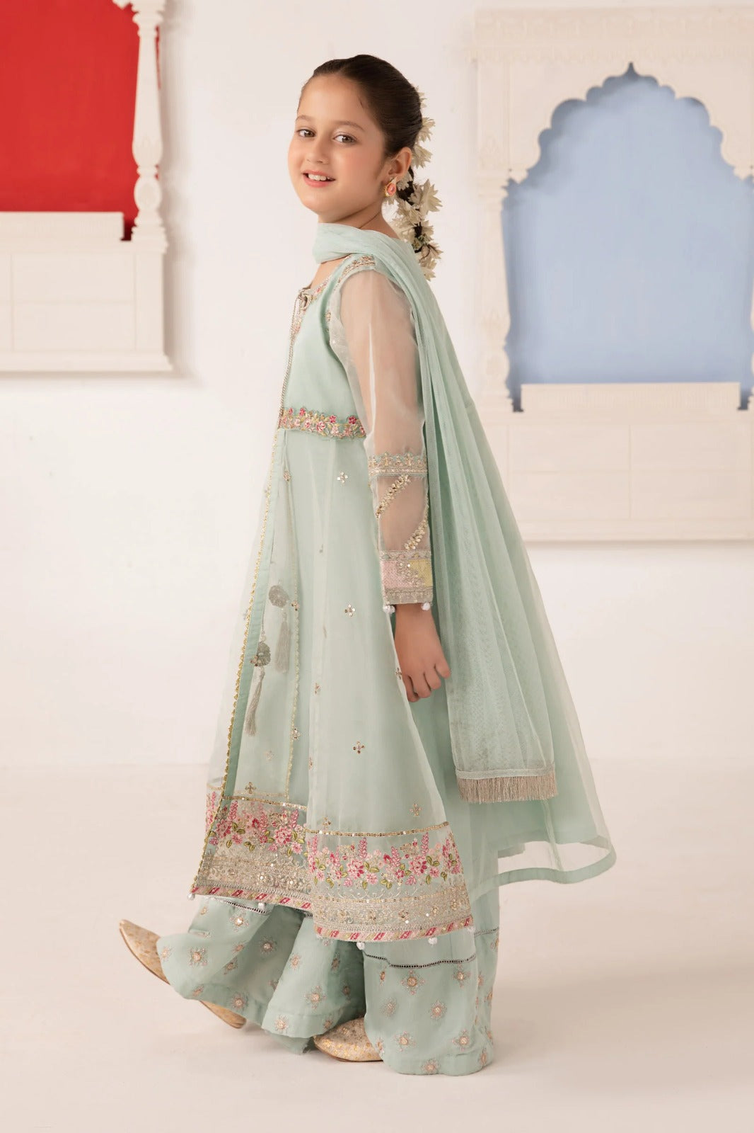 03-Piece Chiffon Suit With Embroidery | Ready To Wear
