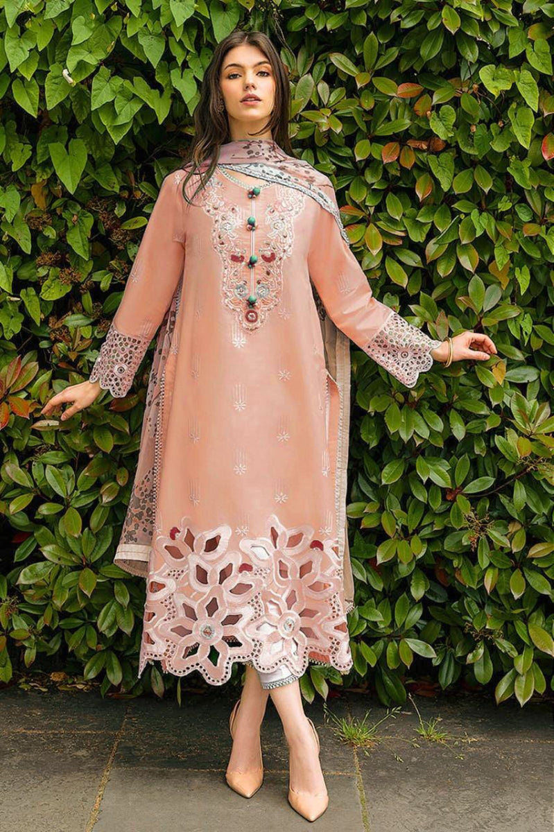 03-Piece Embroidered Organza Suit | Ready To Wear