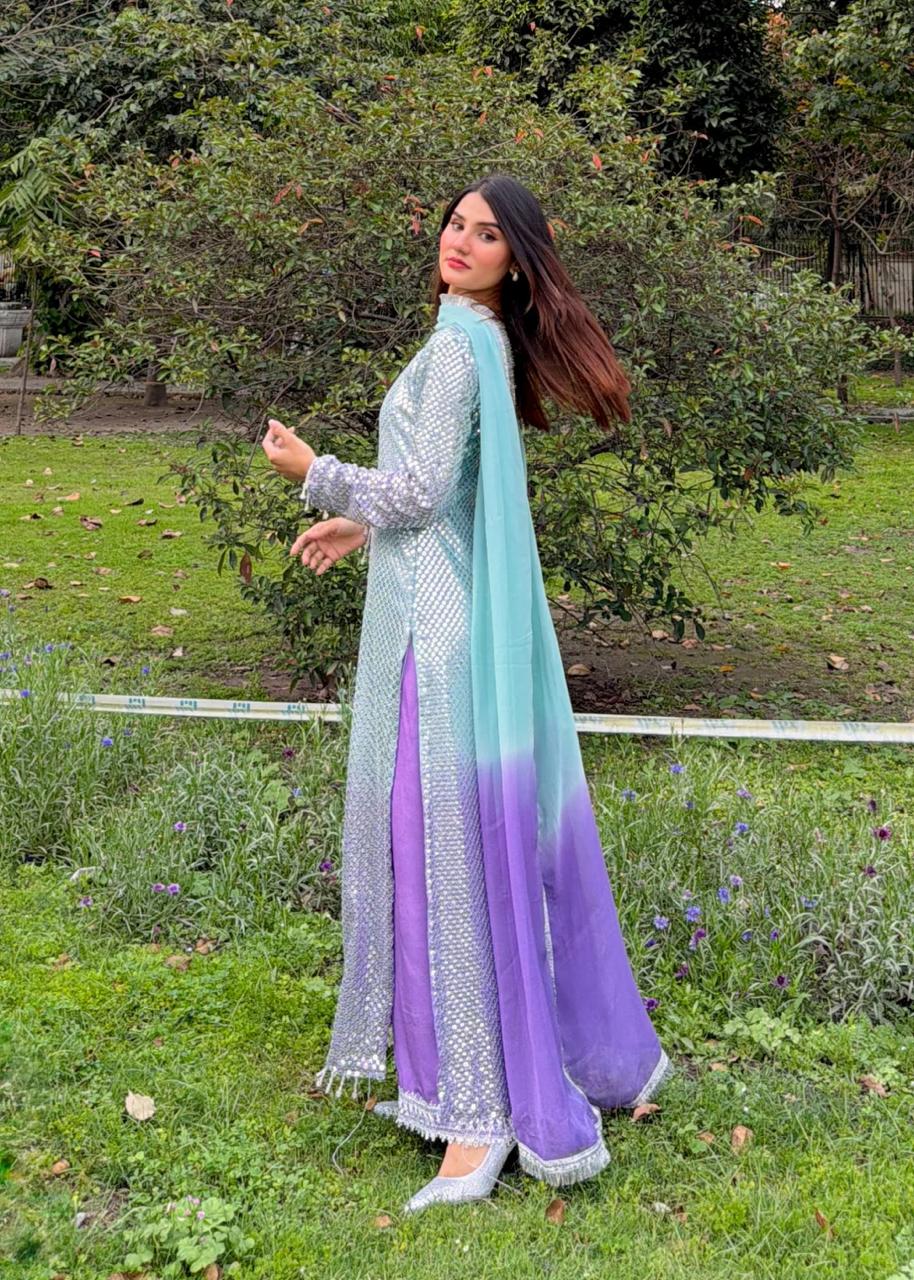 03-Piece Embroidered Chiffon Suit | Ready To Wear