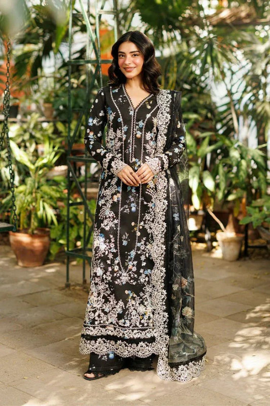 93-Piece Printed Lawn Suit With Embroidered Chiffon Dupatta | Ready To Wear