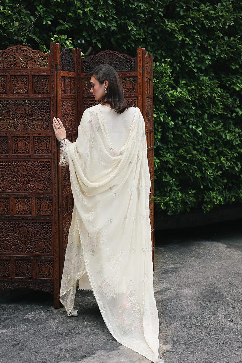 03-Piece Embroidered Lawn Suit With Chiffon Dupatta | Ready To Wear