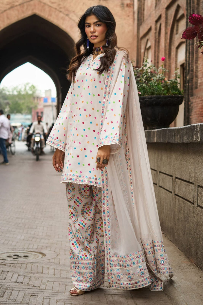 Digital Printed Silk Suit with Matching Silk Dupatta | Ready to Wear