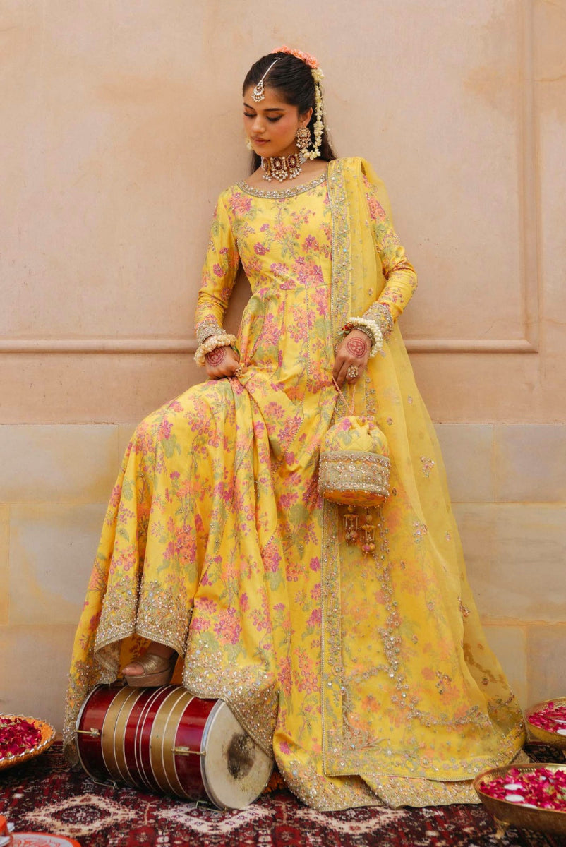 3-Piece Luxury Shamooz Silk Pallu Style Suit with Handcrafted Adda Work | Ready to Wear