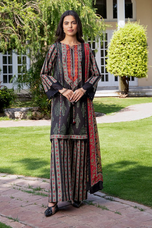 03 Piece Swiss Lawn Suit - Ready To Wear