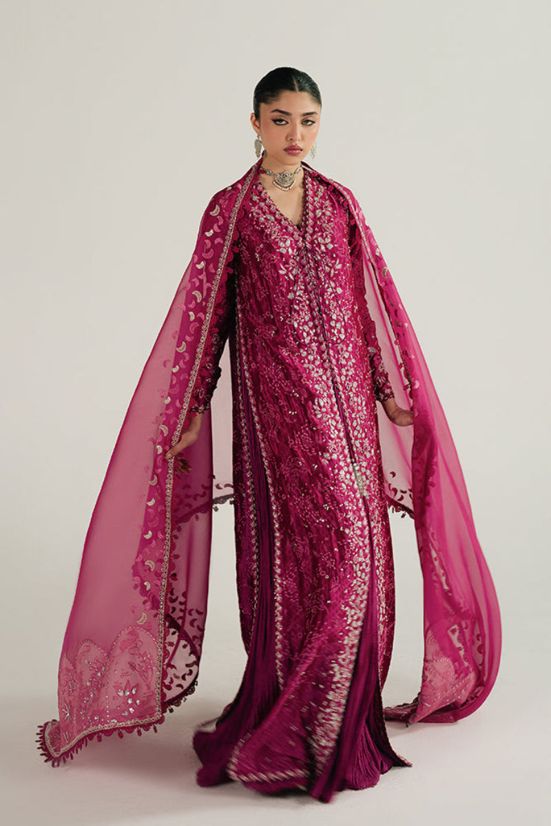 Premium Chiffon Long Shirt Crushed Silk Lehenga | Ready To Wear