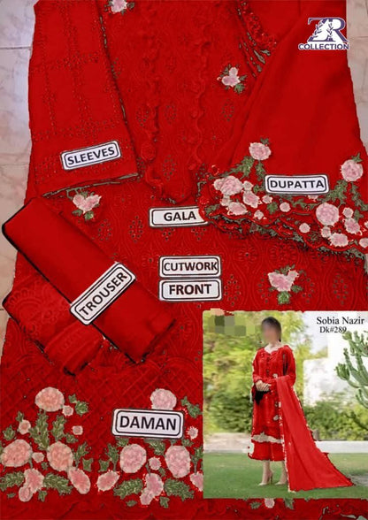 3 Piece Stitched Chikankari Suit - Ready To Wear