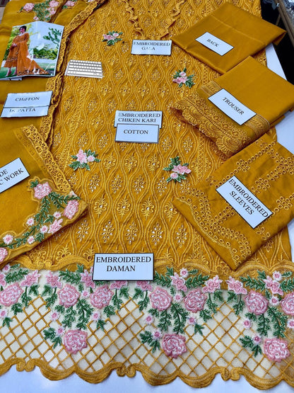 3 Piece Stitched Chikankari Suit - Ready To Wear