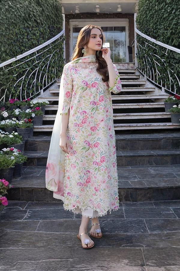 3 Piece Stitched Chikankari Suit - Ready To Wear