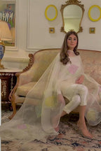 3 Piece Stitched Silk Suit - Ready To Wear