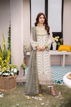 3 Piece Stitched Chiffon Embroidery Dress - Ready To Wear