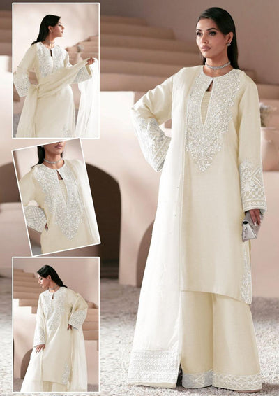 3 Piece Stitched Silk Drees - Ready to Wear