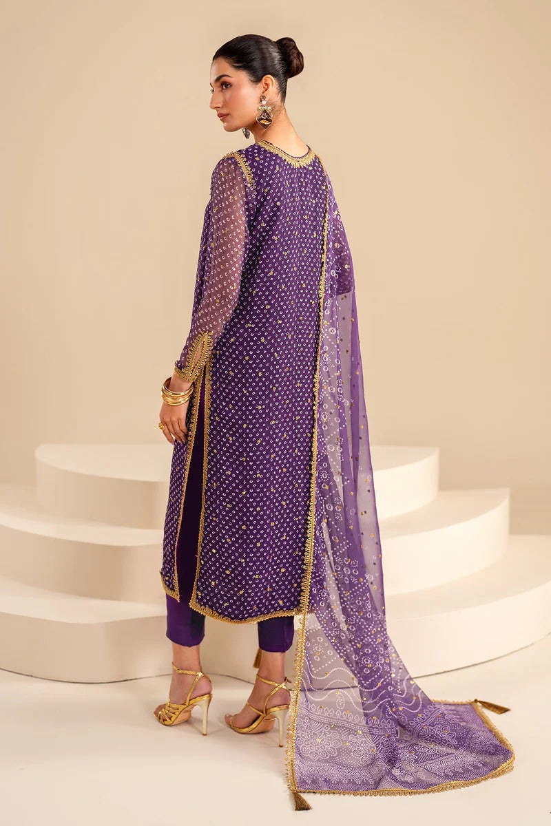 3 Piece Stitched Chiffon Suit - Ready to Wear