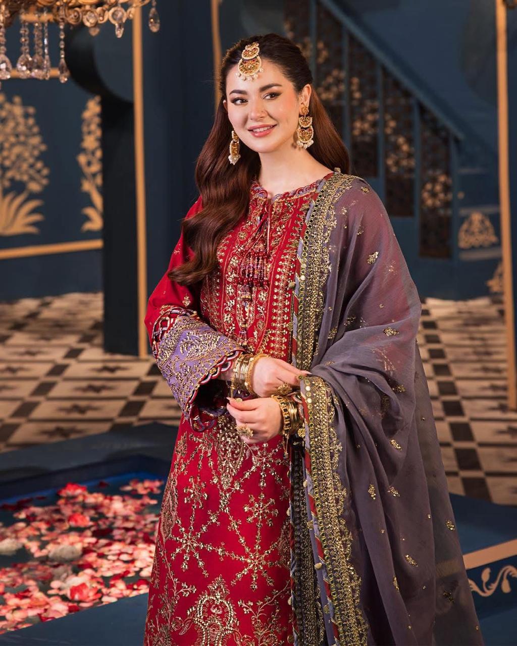 3 Piece Stitched Lawn Cotton  suit - Ready to Wear
