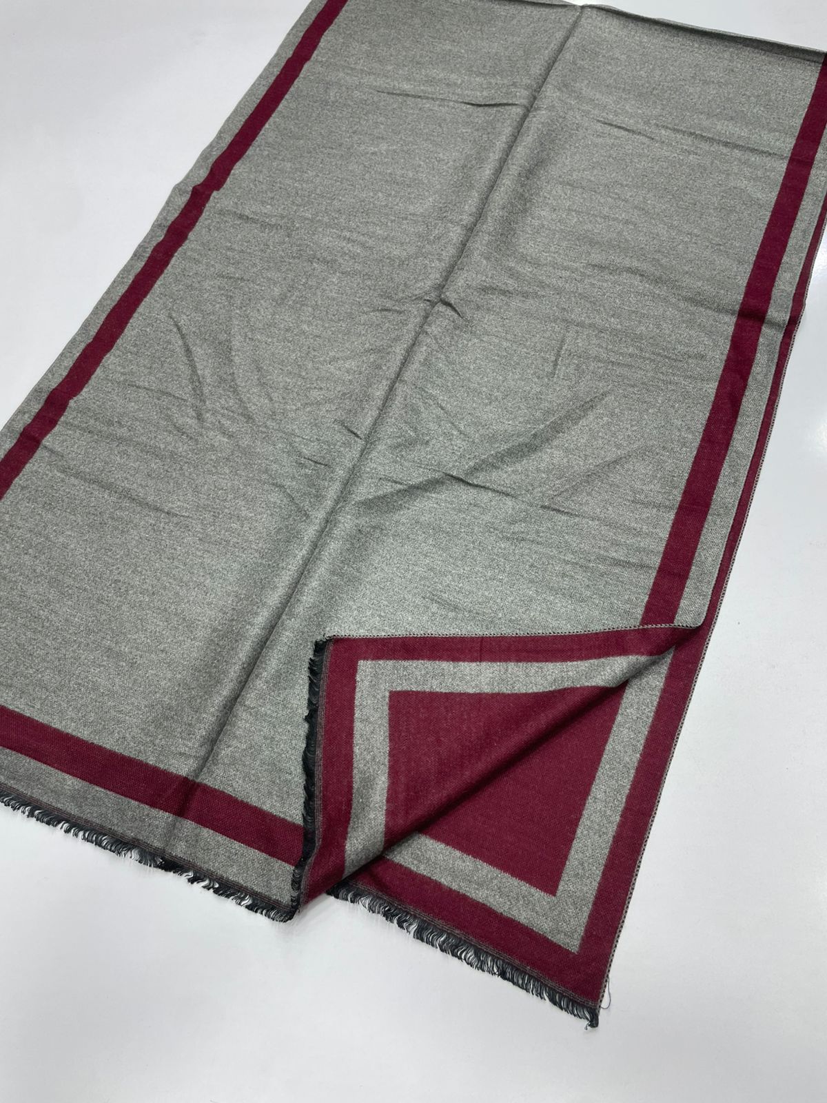 Pashmina Fine Soft Wool Reversible Stoles - Ready  to Wear