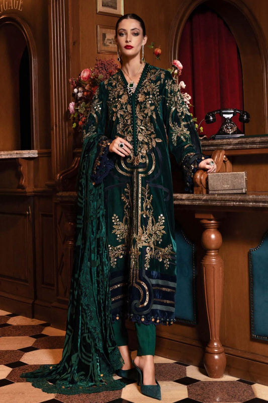 3 Piece Stitched Velvet  suit - Ready to Wear