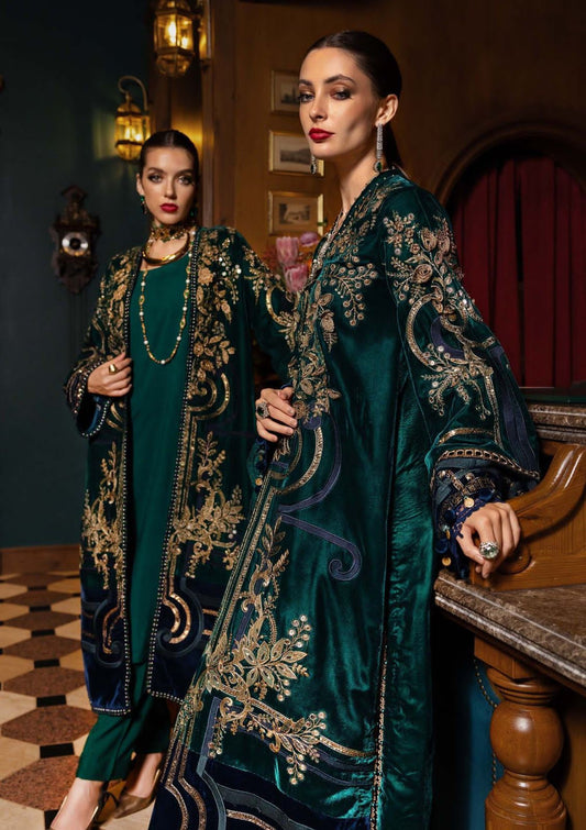 3 Piece Stitched Velvet  suit - Ready to Wear