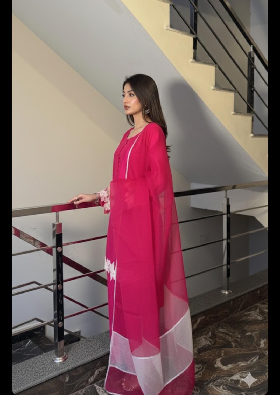 03-Piece Stitched Silk Suit Ready To Wear
