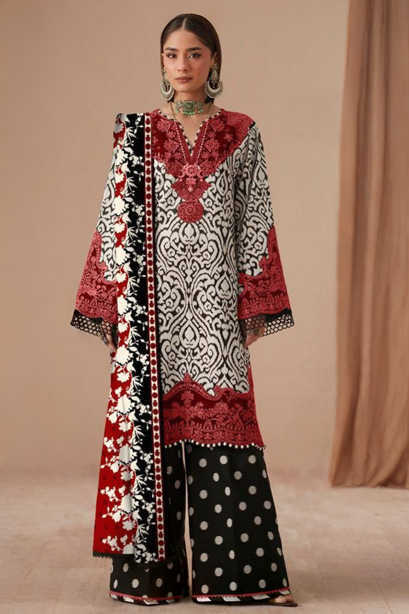 03-Piece Printed Lawn With Embroidery | Ready To Wear