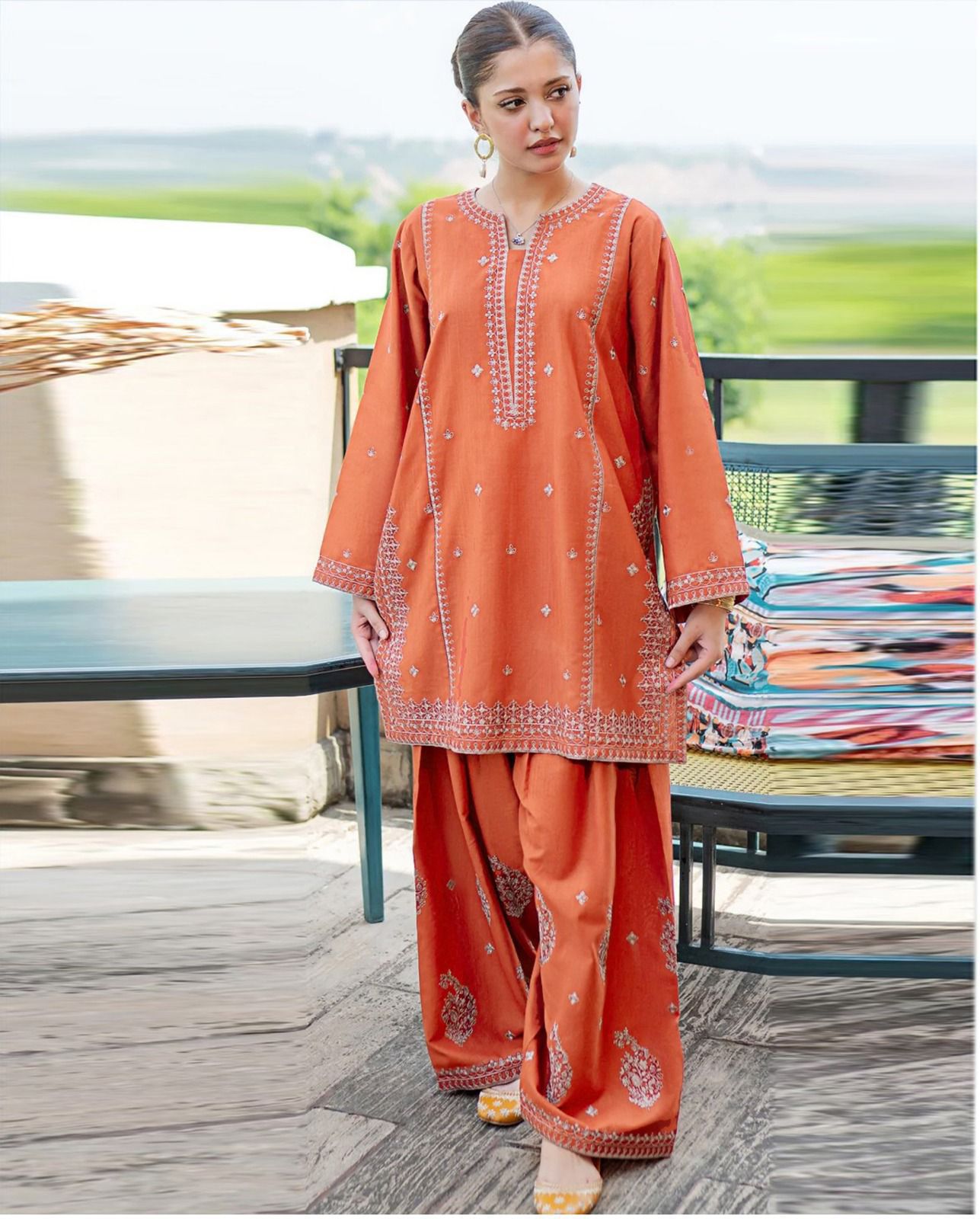 02-Piece Embroidered Lawn Suit | Ready To Wear