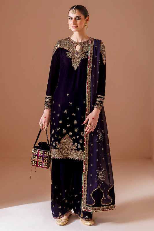 03 Piece premium Micro Velvet Suit - Ready To Wear