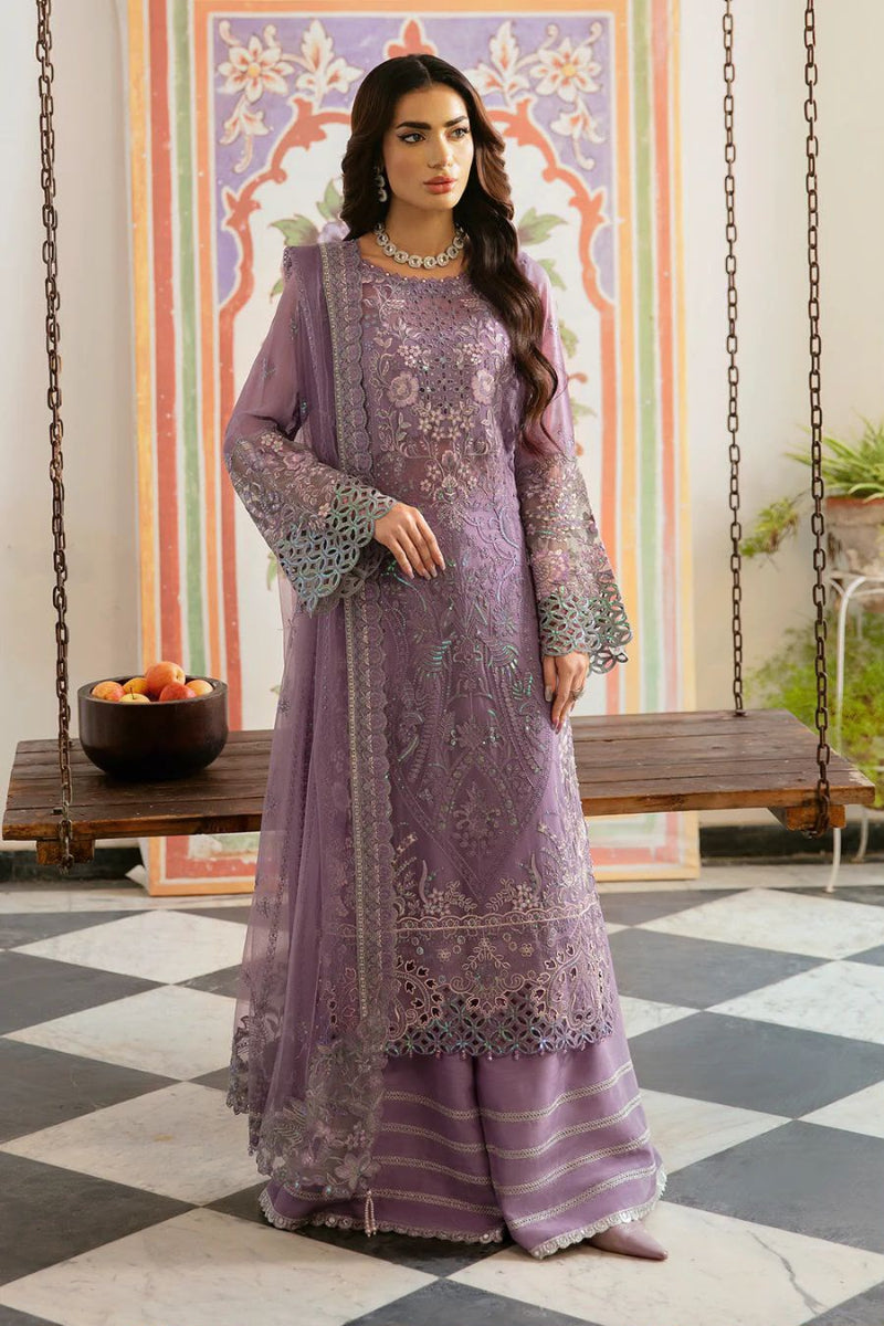 03 Piece Embroidered Chiffon Suit - Ready To Wear