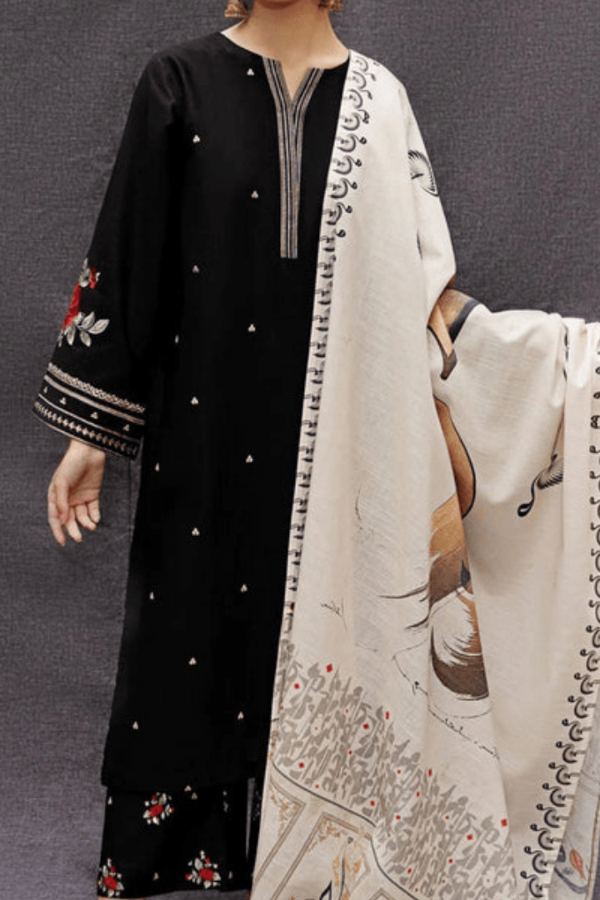 3 Piece   Stitched Dhanak Dress -Ready to Wear