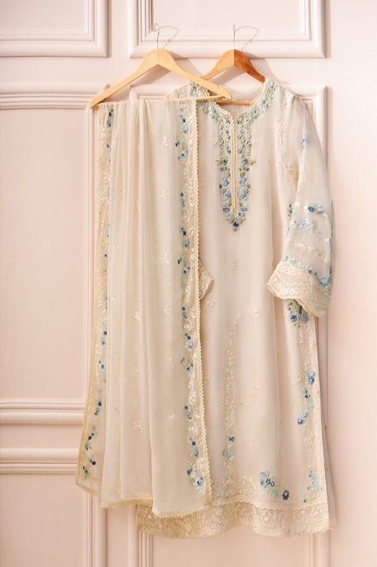 3 Piece Stitched Chiffon Suit -  Ready to Wear