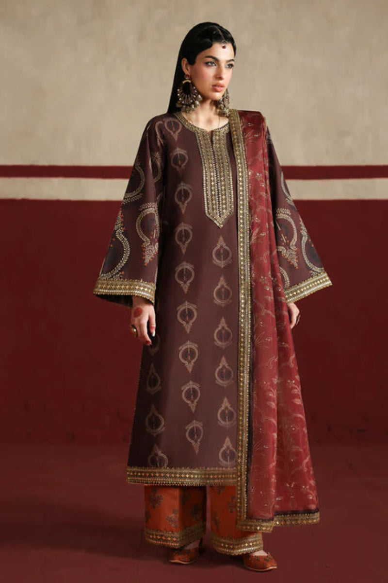 03-Piece Printed Lawn Suit With Embroidery | Ready To Wear