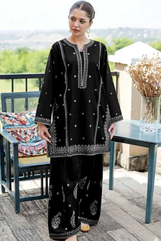 02-Piece Embroidered Lawn Suit | Ready To Wear