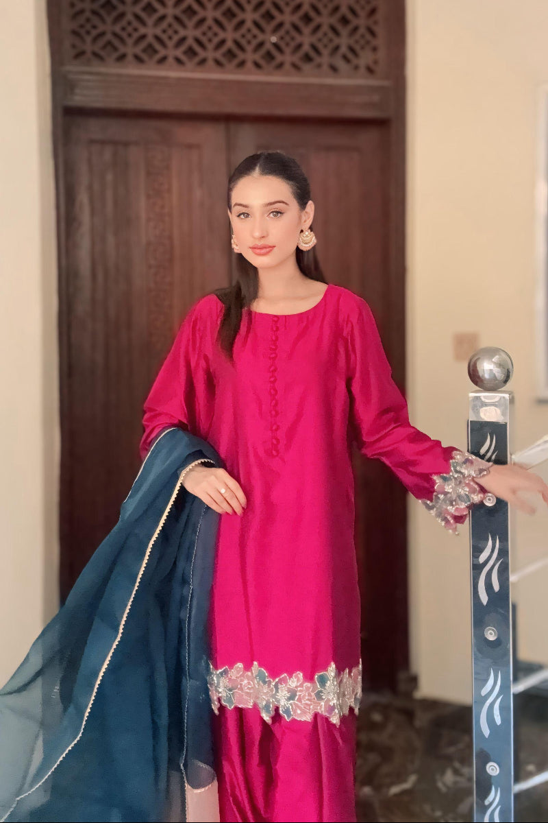03-Piece Pure Khaddi Silk Suit
