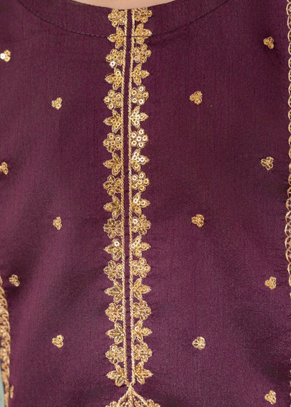 03-Piece Kids Raw Silk Suit