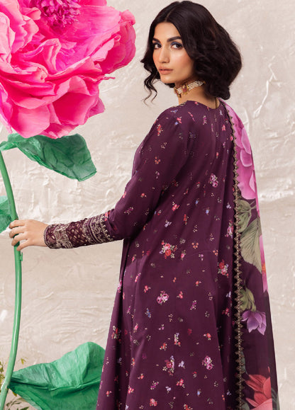 Dahlia 03-Piece Embroidered Luxury Lawn Suit Ready To Wear