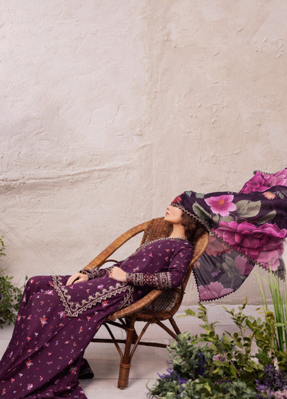 Dahlia 03-Piece Embroidered Luxury Lawn Suit Ready To Wear